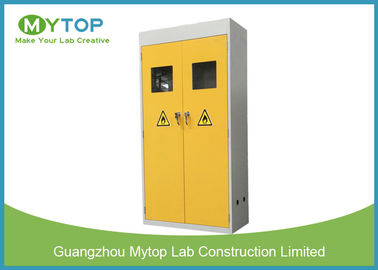 Yellow Safety Fire Rated Gas Cylinder Storage Cabinet With Alarm 900 mm Width